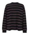 Juunj Pinstripe Long-sleeved T-shirt In Black