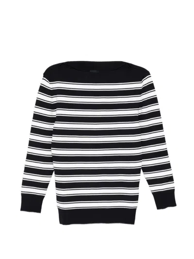 Juunj Striped Jumper In Black