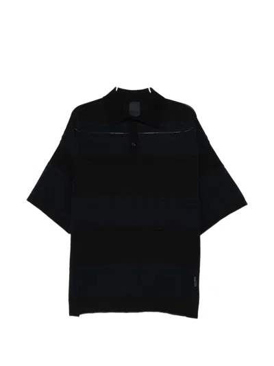 Juunj Striped Polo Shirt In Black