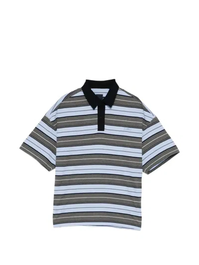 Juunj Striped Polo Shirt In Blue