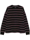 Juunj Pinstripe Long-sleeved T-shirt In Black
