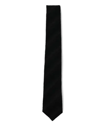 Juunj Striped Tie In Black