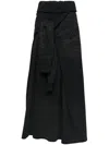 Juunj Sweatshirt Cotton Maxi Skirt In Black