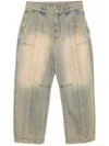 Juunj Juun. J Washed Curved-seam Wide Jeans In Blue