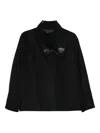 Juunj Toggle-fastening Coat In Black