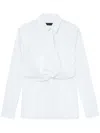 Juunj Twist-detail Cotton Shirt In White