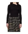 Juunj Black Twist Long Sleeve T-shirt In Black