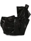 Juunj One-shoulder Crop Top In Black