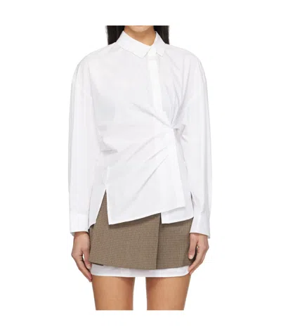 Juunj Twist Wrapped Shirt In White