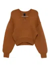 Juunj V-neck Jumper In Brown