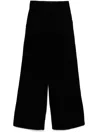 Juunj Velvet Palazzo Pants In Black