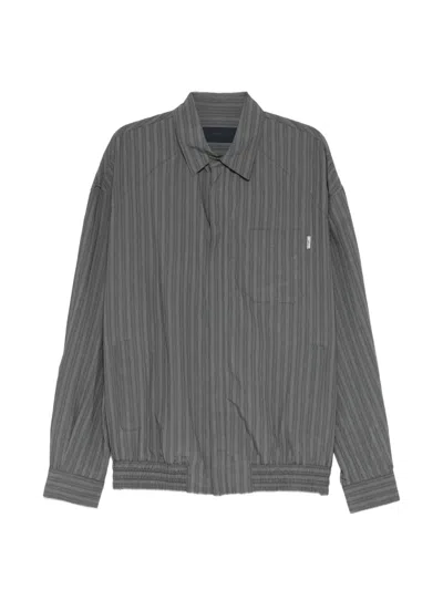 Juunj Vertical-stripe Shirt Jacket In Multi