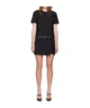 Juunj Waist Belt Mini Dress In Black