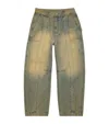 Juunj Juun. J Washed Curved-seam Wide Jeans In Blue