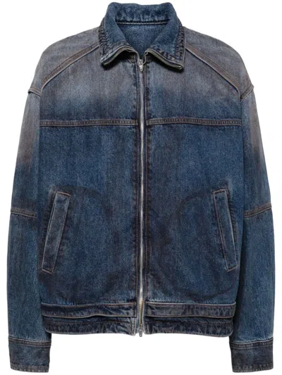Juunj Washed Denim Jacket In Blau