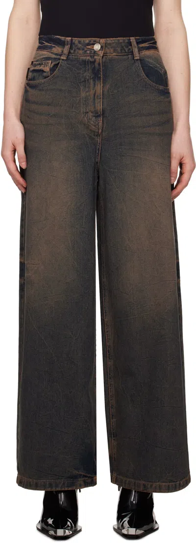 Juunj Washed Effect Jeans In Blue