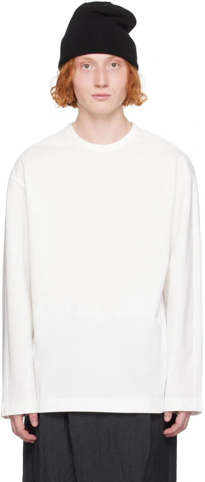 Juunj White Essential Long Sleeve T-shirt In 1 White