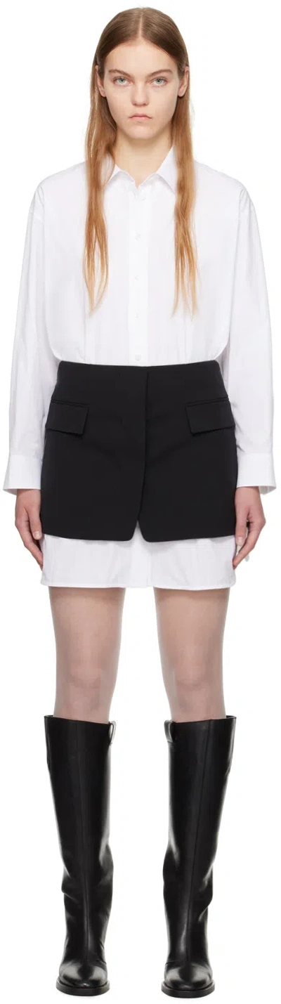 Juunj White Layered Minidress In 1 White