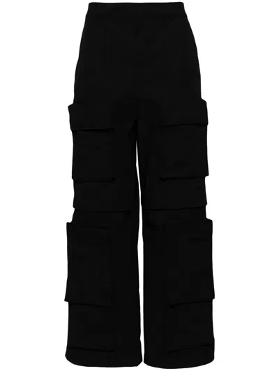 Juunj Black Vented Cargo Pants In 5 Black