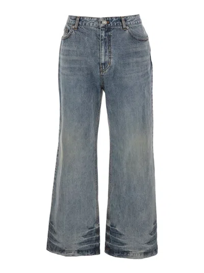 Juunj Blue Jeans With Belt Loops And Panelled Design