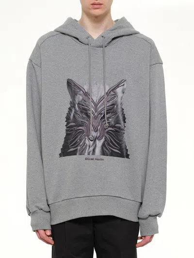Juunj Wolf Hoodie In Gray