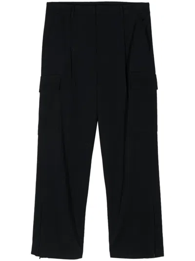 Juunj Wool Cargo Trousers In Blue