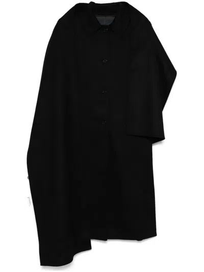 Juunj Mantel Aus Wolle In Schwarz