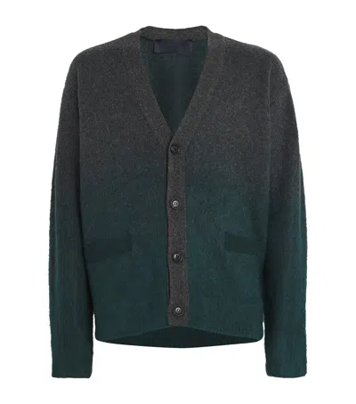 Juunj Juun. J Wool-mohair Gradient Cardigan In Black