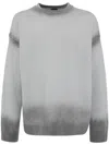 Juunj Gradient Round Neck Sweater In Grey