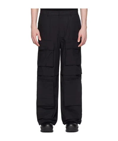 Juunj Workwear Pocket Casual Pants In Black
