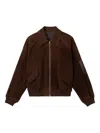 Juunj Zip Pocket Suede Jacket In Brown