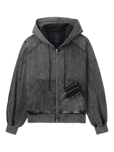 Juunj Zip-up Hoodie In Gray