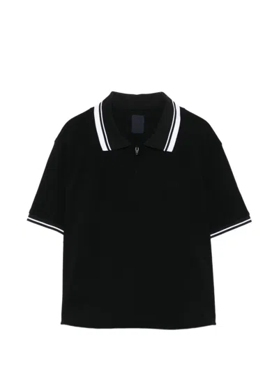 Juunj Zip-fastening Stipped Polo Shirt In Animal Print