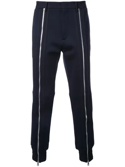 Juunj Zipped Detail Trousers In Blue