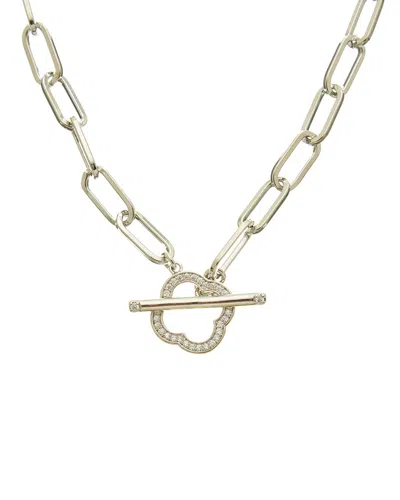Juvell 18k Cz Toggle Necklace