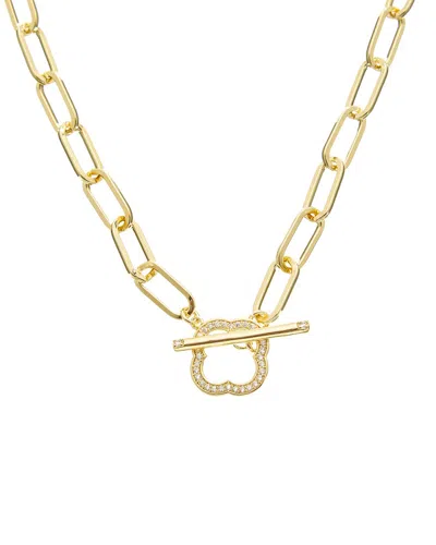 Juvell 18k Cz Toggle Necklace