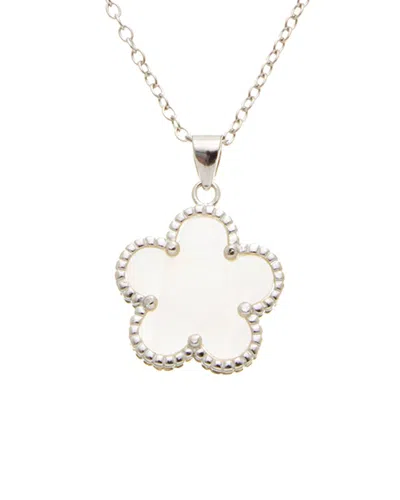 Juvell 18k Over Silver Clover Necklace In White