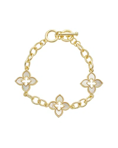Juvell 18k Plated & Pearl Toggle Bracelet In Gold