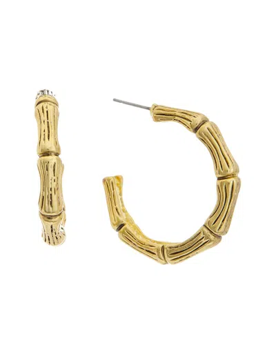 JUVELL JUVELL 18K PLATED BAMBOO HOOPS