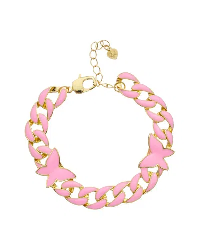 Juvell 18k Plated Bangle Bracelet In Pink