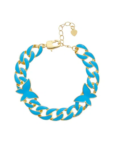 Juvell 18k Plated Bangle Bracelet In Blue