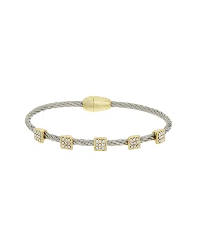 Juvell 18k Plated Bangle Bracelet In Metallic
