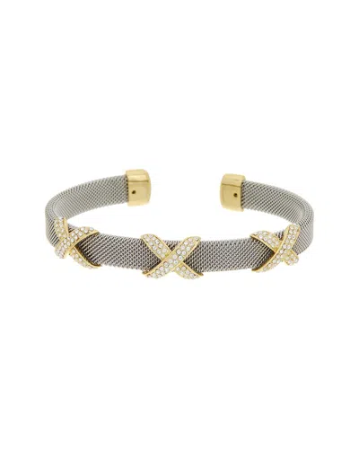 Juvell 18k Plated Bangle Bracelet In Gray