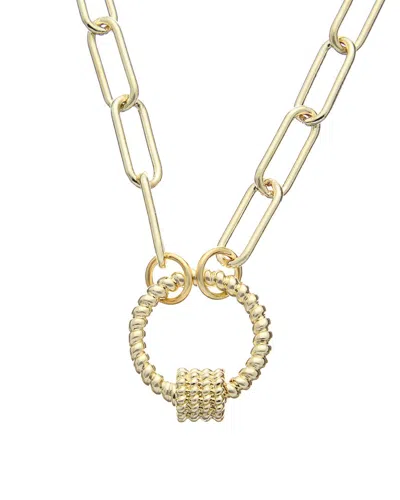 Juvell 18k Plated Cable Ring Necklace