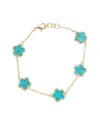 Juvell 18k Plated Clover Bracelet