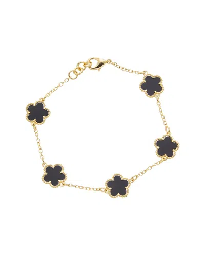 Juvell 18k Plated Clover Bracelet In Gold