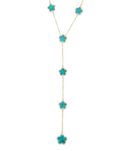 Juvell 18k Plated Clover Necklace In Green