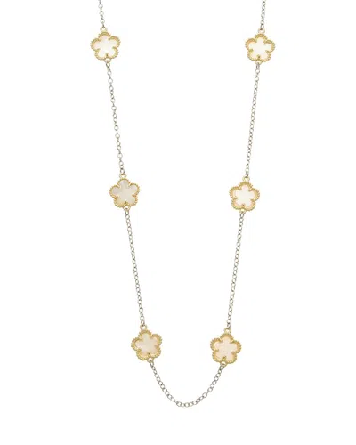Juvell 18k Plated Clover Necklace In Gold