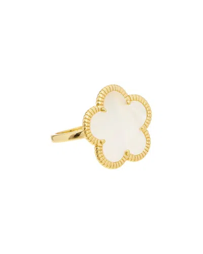 Juvell Mother-of-pearl Floral Ring In Gold