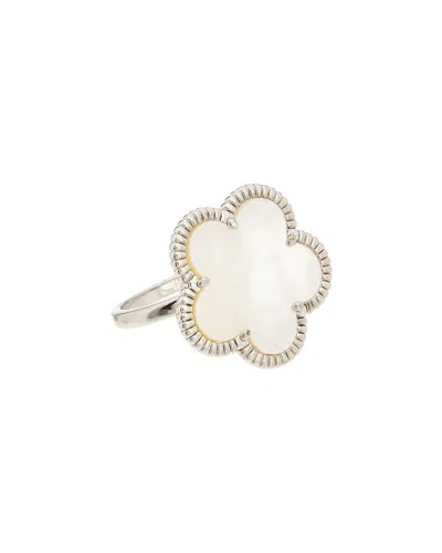 Juvell Mother-of-pearl Floral Ring In Gray